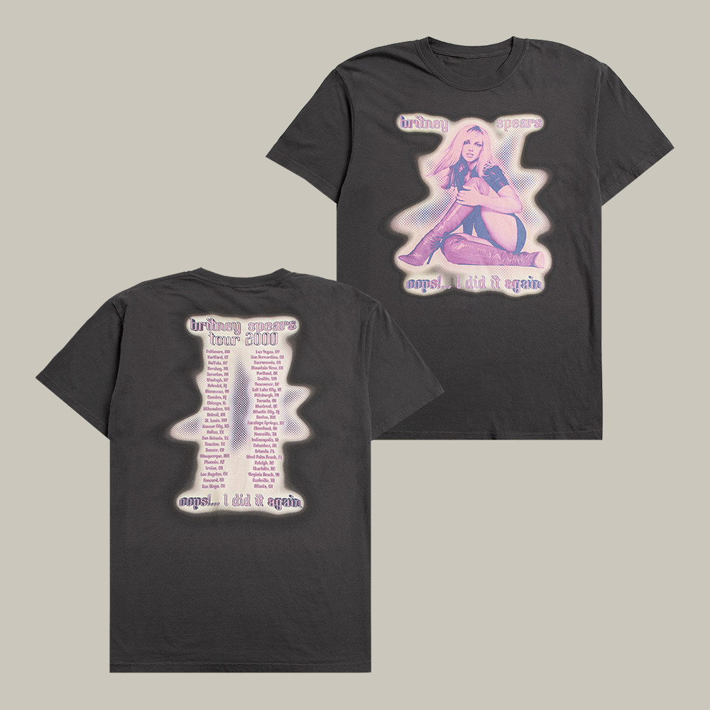 Oops Tour Anniversary Britney Spears T-Shirt Britney Spears Music Apparel Best Gift For Huge Fans