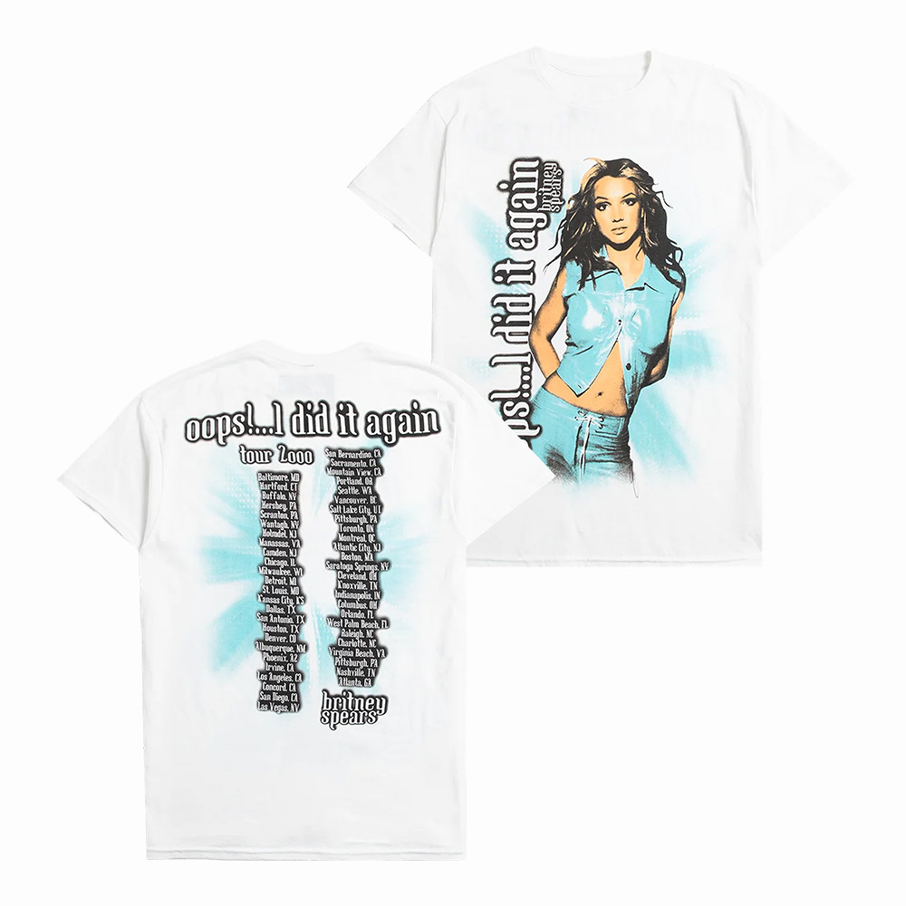 Oops Tour Anniversary Britney Spears T-Shirt Pop Music Lover Shirt Britney Spears Fan Gift For Her