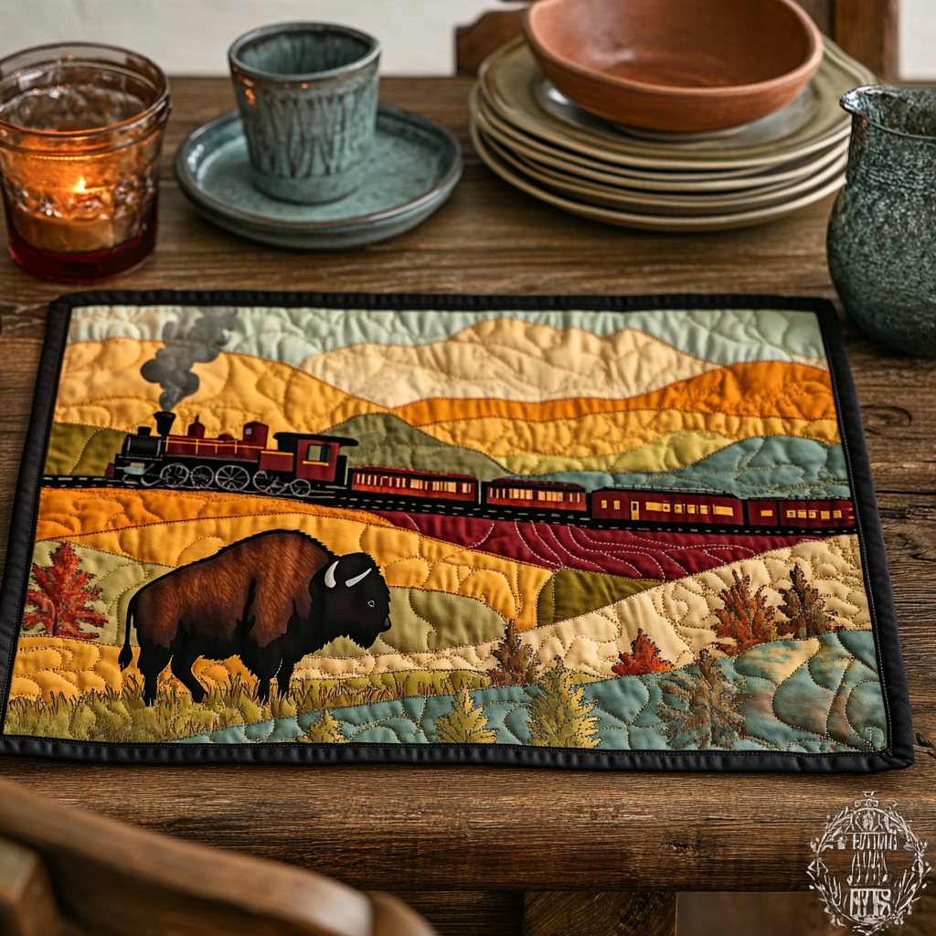 Open Range Quilted Place Mat House Decor Items Flower Lavender Gifts For Women