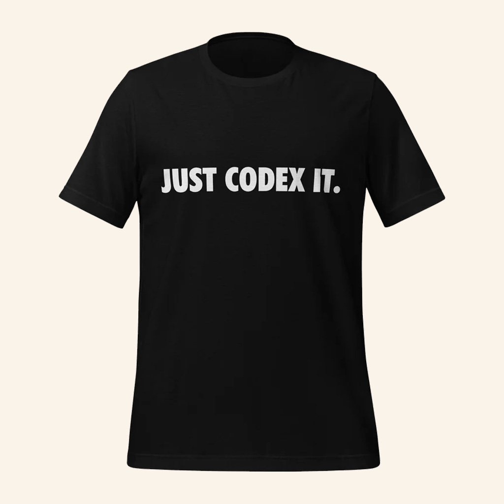 OpenAI Merch Just Codex It Black T-Shirt Gift For AI Enthusiast