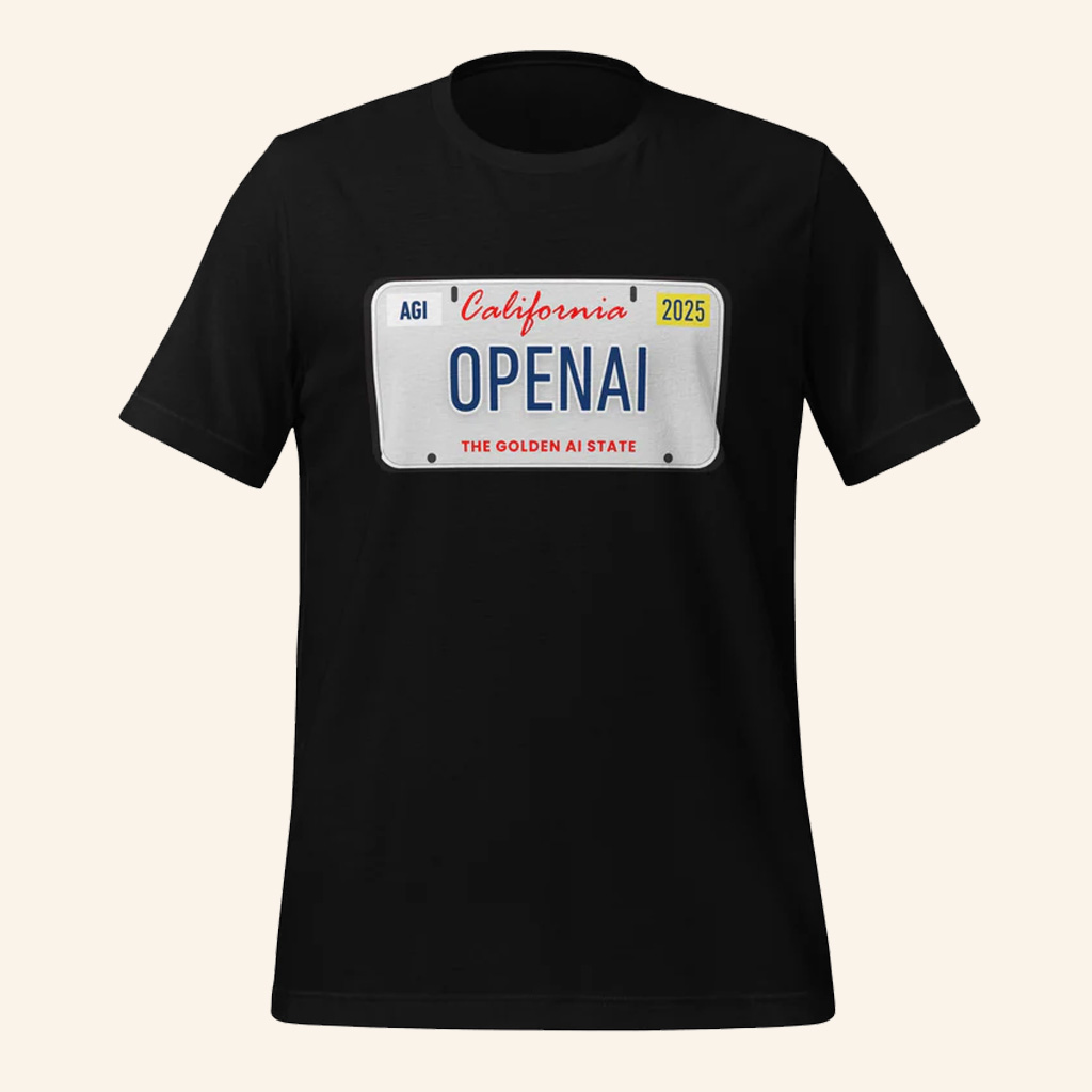 OpenAI Merch OpenAI License Plate Black T-Shirt Gifts Ideas For Sisters