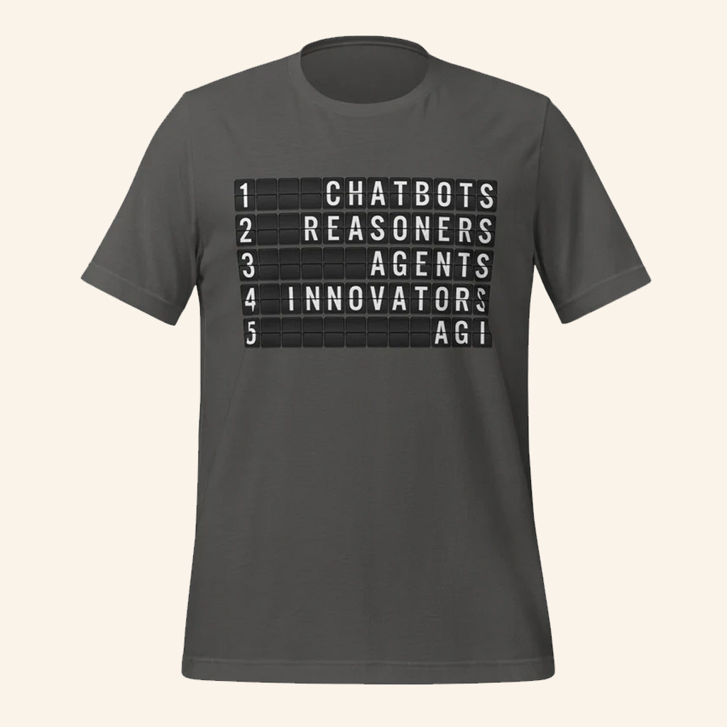 OpenAI Merch OpenAI's 5 Stages To AGI T-Shirt Best Gifts For Boyfriend