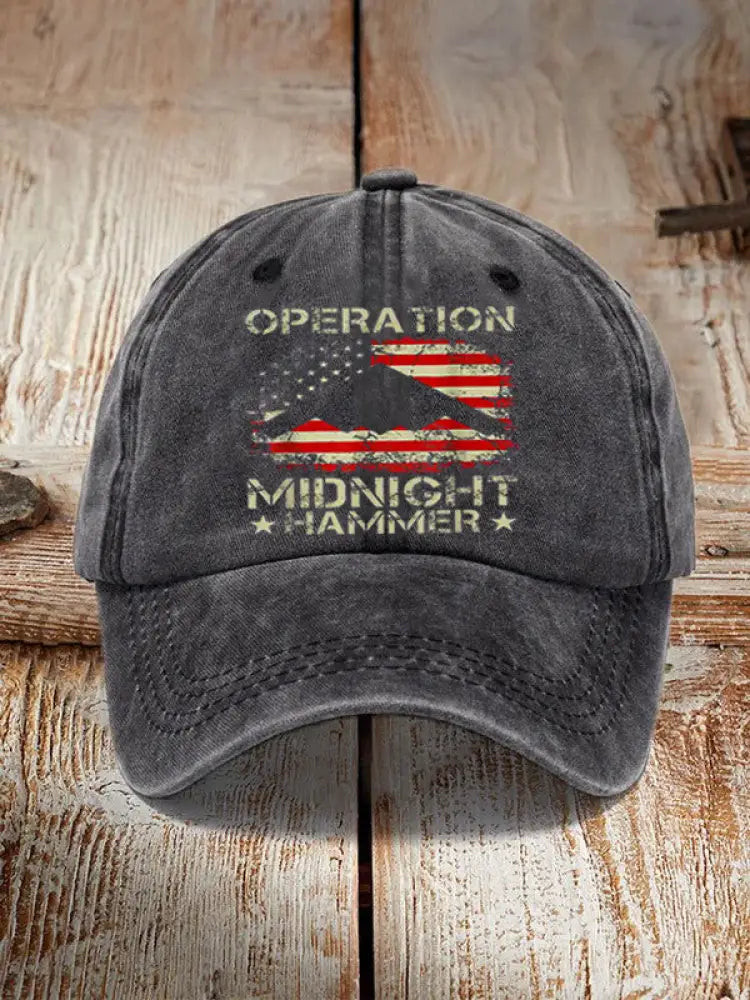 Operation Midnight Hammer Hat American Flag Patriot Baseball Cap Gifts For Veterans