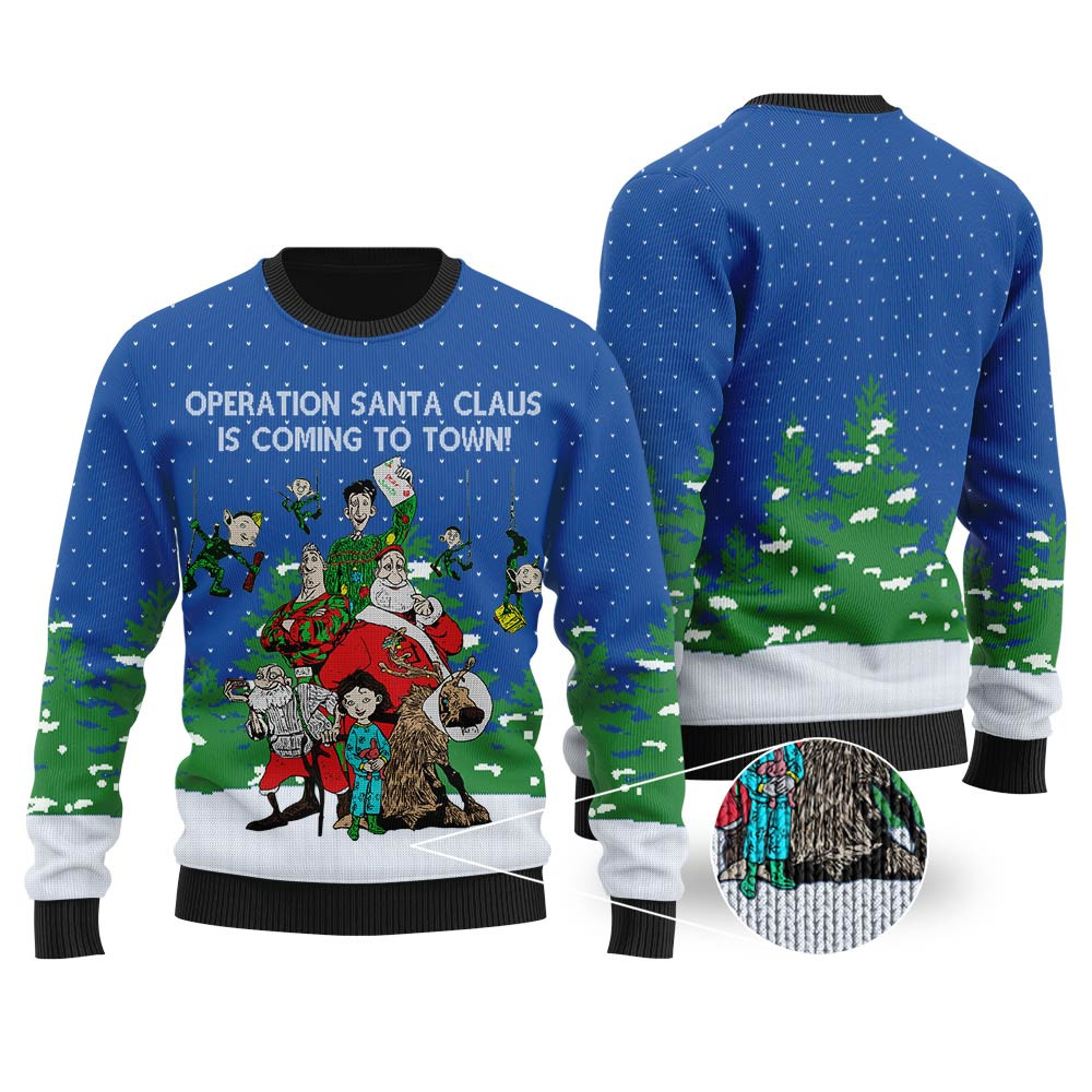 Operation Santa Claus Arthur Christmas Ugly Christmas Sweater Royal Perfect Merch Gift for the Christmas Season