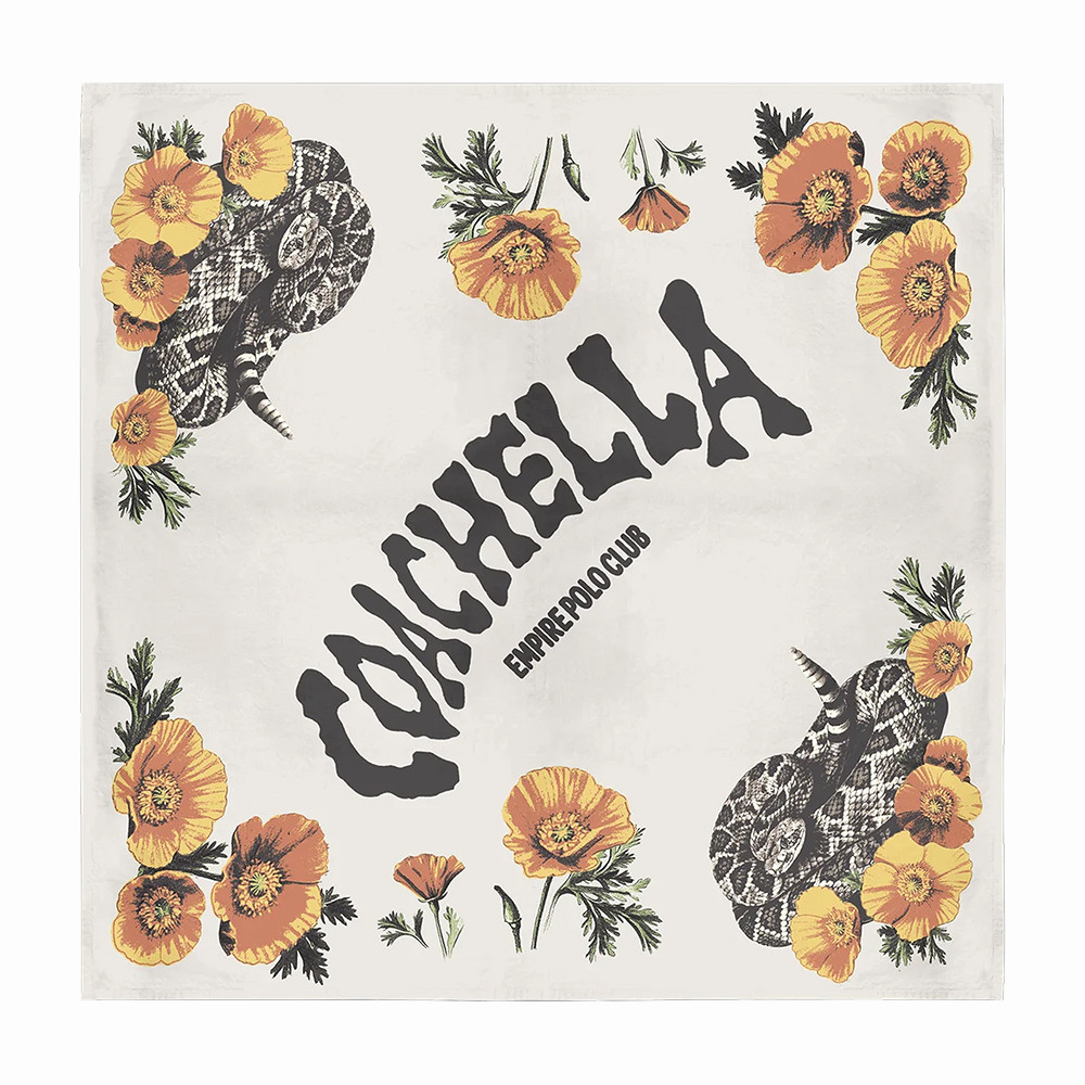 Ophidian & Poppies Bandana Coachella Music Festival 2026 Merch Music Lover Gift For Mom