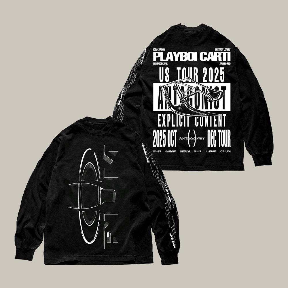 Opium Antagonist Tour 2.0 Playboi Carti Long Sleeve Shirt Playboi Carti Apparel Cool Gift For Fans