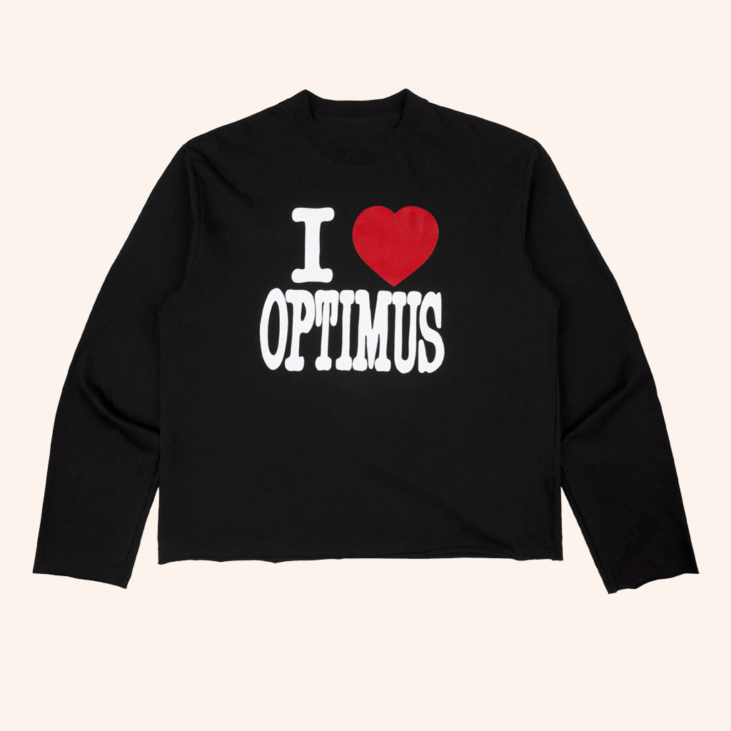 Optimus Gang Merch I Love Optimus Black Long Sleeve T-Shirt Gifts For Girlfriend