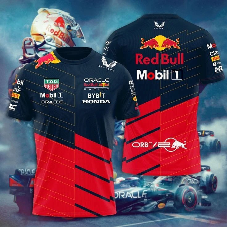 Oracle Red Bull Racing Reprint F1 T-Shirt Dad Birthday Gifts