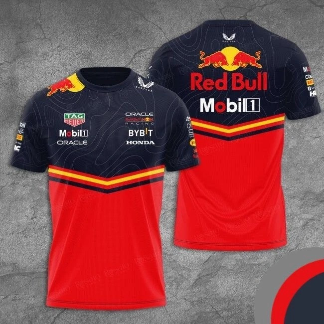 Oracle Red Bull Racing Team T-Shirt 3D World Champion All Time Gift For F1 Fans