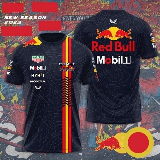 Oracle Red Bull Racing Team T-Shirt 3D World Champion All Time Gift For Racing Fans