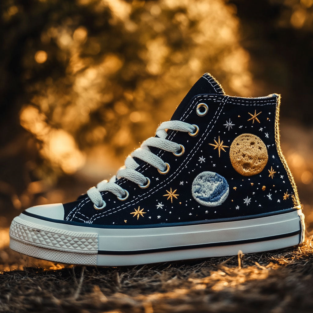 Orbital Drift Canvas High Tops Valentine Merch Gift