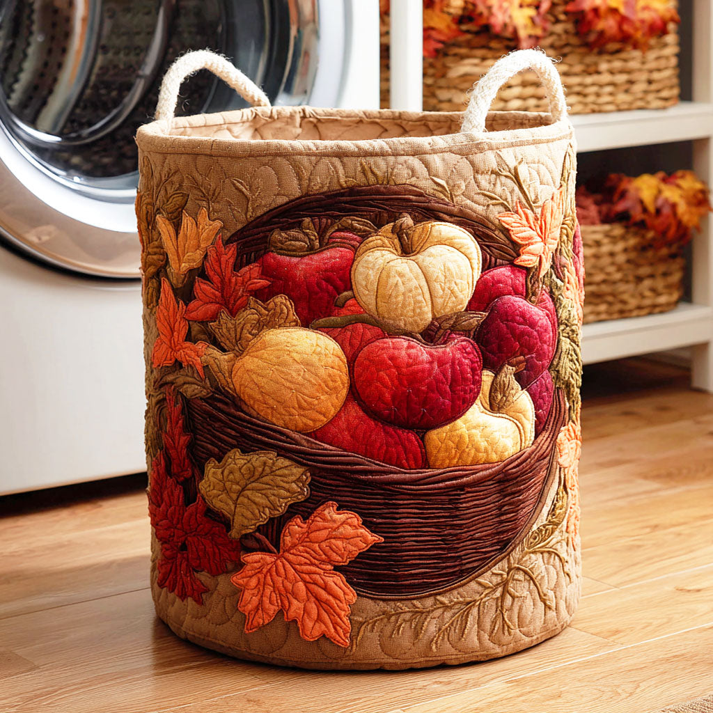 Orchard Basket Quilted Laundry Basket Merch For Her