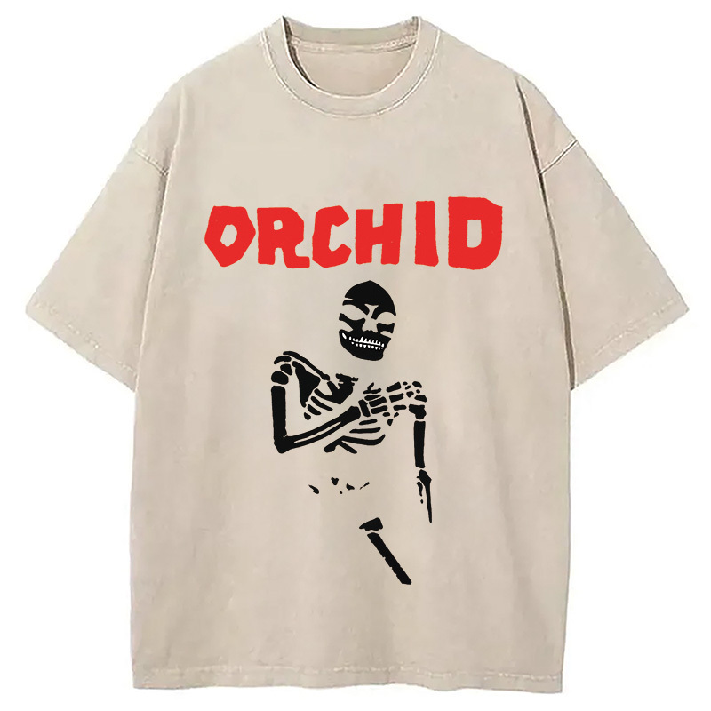Orchid Chaos Is Me Washed T-Shirt Minimal Retro Graphic Clothing Gifts For BFF