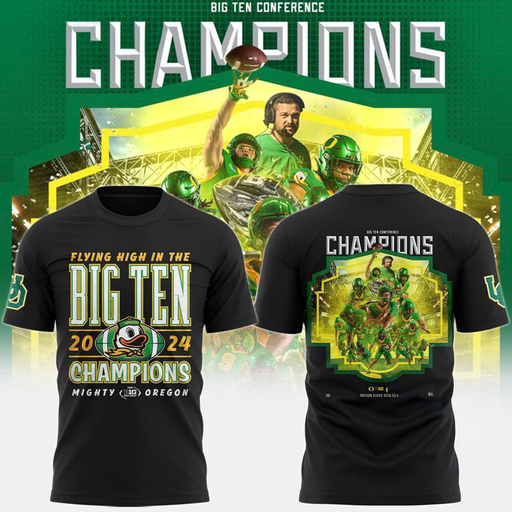 Oregon Ducks Big Ten Champions Black T-Shirt Presents For Football Lovers