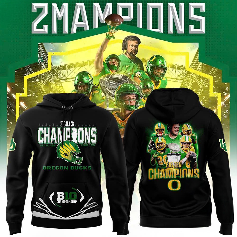 Oregon Ducks Big Ten Champions Hoodie Unique Gifts For Football Fans