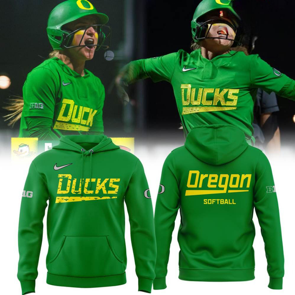 Oregon Ducks Softball Special Green Hoodie Birthday Gifts For Softball Fans