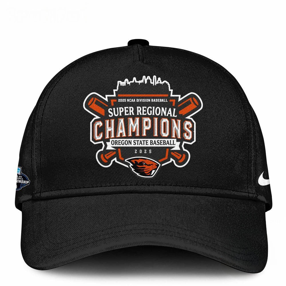 Oregon State Beavers 2025 NCAA Division Baseball Super Regionals Champions Cap Gifts For Fans