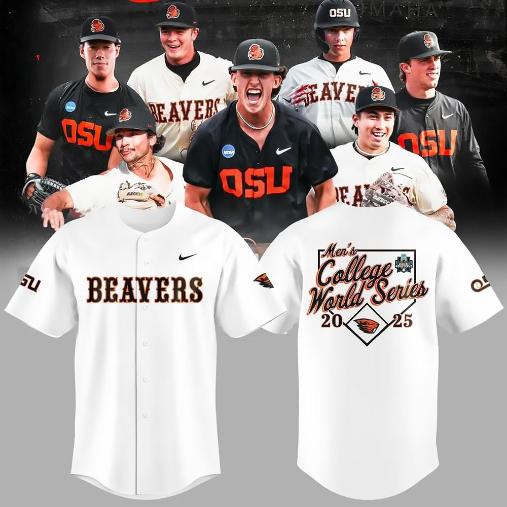 Oregon State Beavers Men's College World Series 2025 Baseball Jersey Gifts For Fans