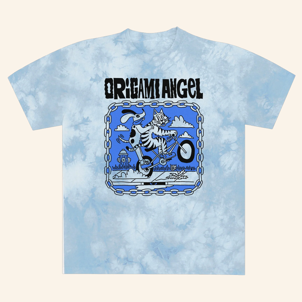 Origami Angel Merch Bike Ride Tie Dye T-Shirt Gift Ideas For Rock Lovers