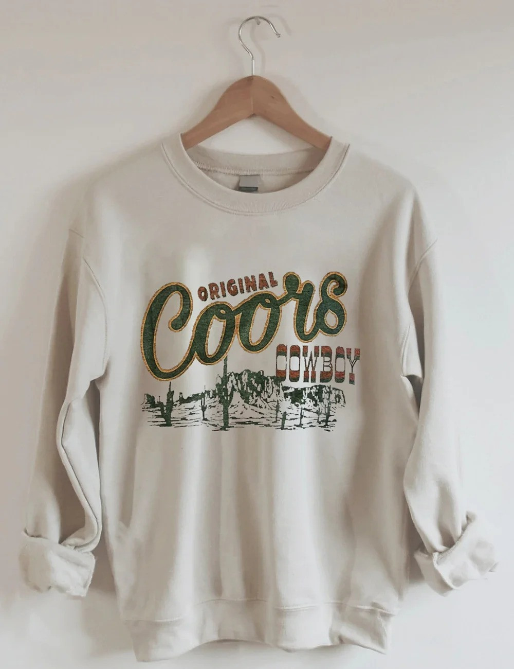 Original Coors Cowboy Sweatshirt Best Xmas Apparel Cowboy Presents For Her