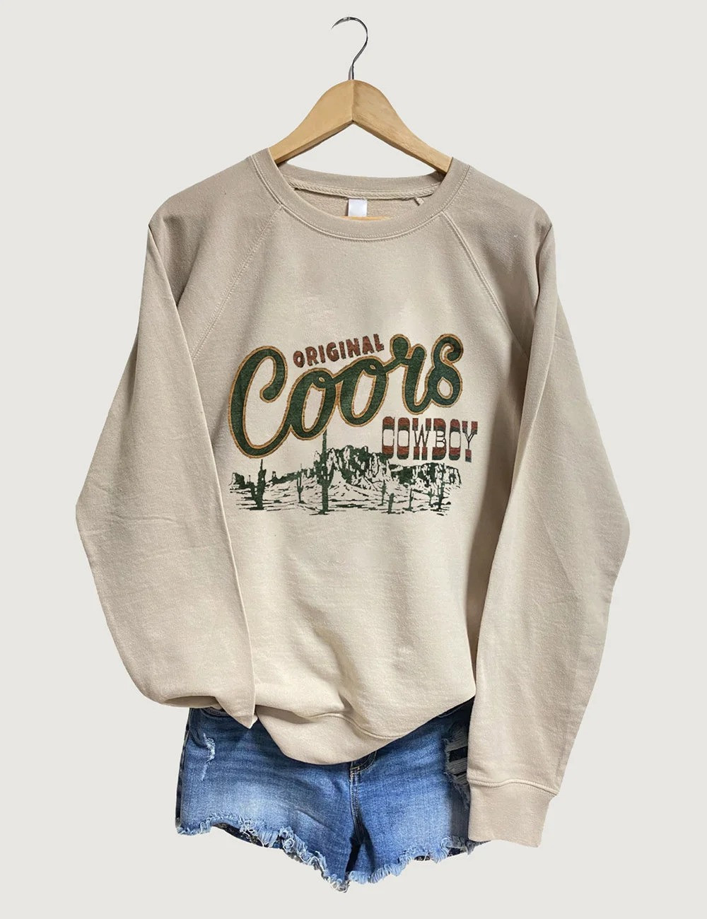 Original Coors Cowboy Sweatshirt Best Xmas Holiday Apparel Cowboy Presents For Her