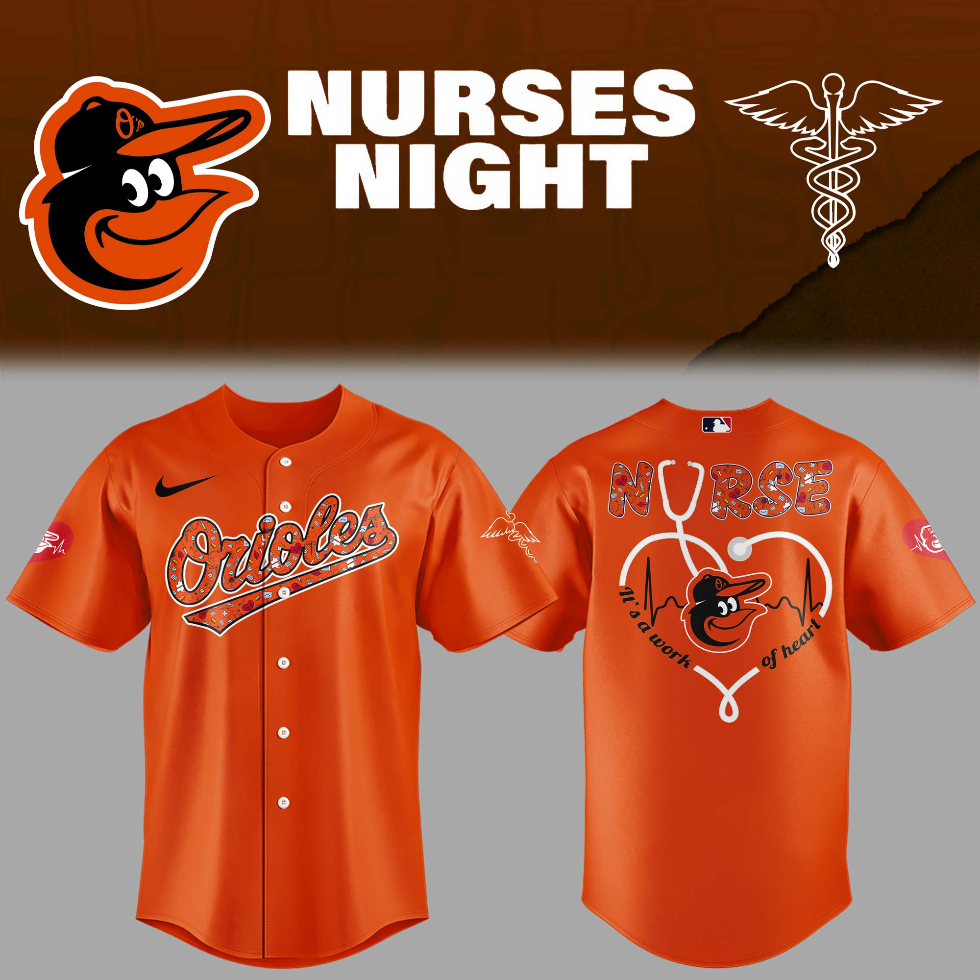 Orioles Baseball Nurses Night Orange Jersey Gifts For Baseball Players Baseball Coach Gift Ideas