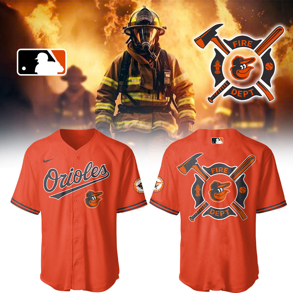 Orioles x Firefighter Appreciation Night Jersey Gift For Baseball Lover