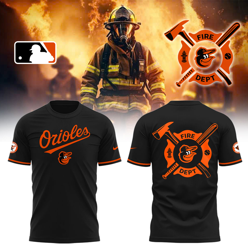 Orioles X Firefighter Appreciation Night T-Shirt Baseball Fan Gifts