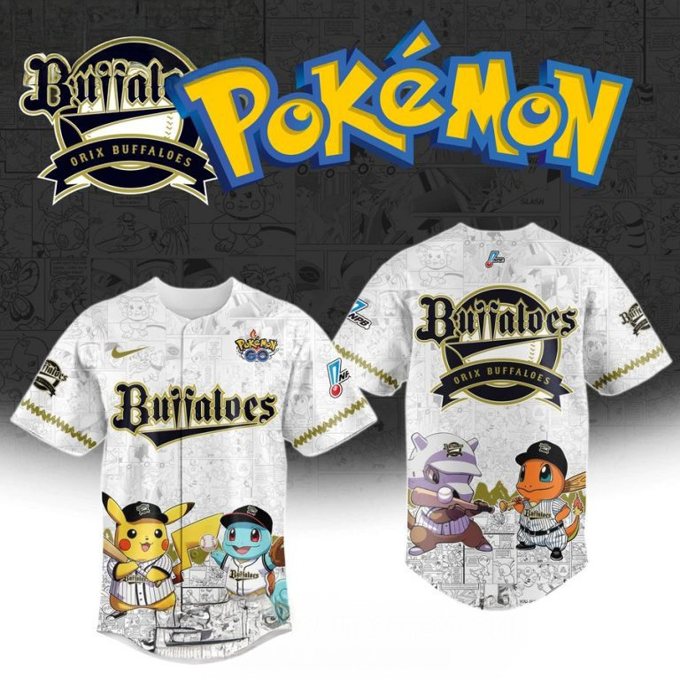 Orix Buffaloes x Pokemon Baseball Jersey Basketball Enthusiast Gifts