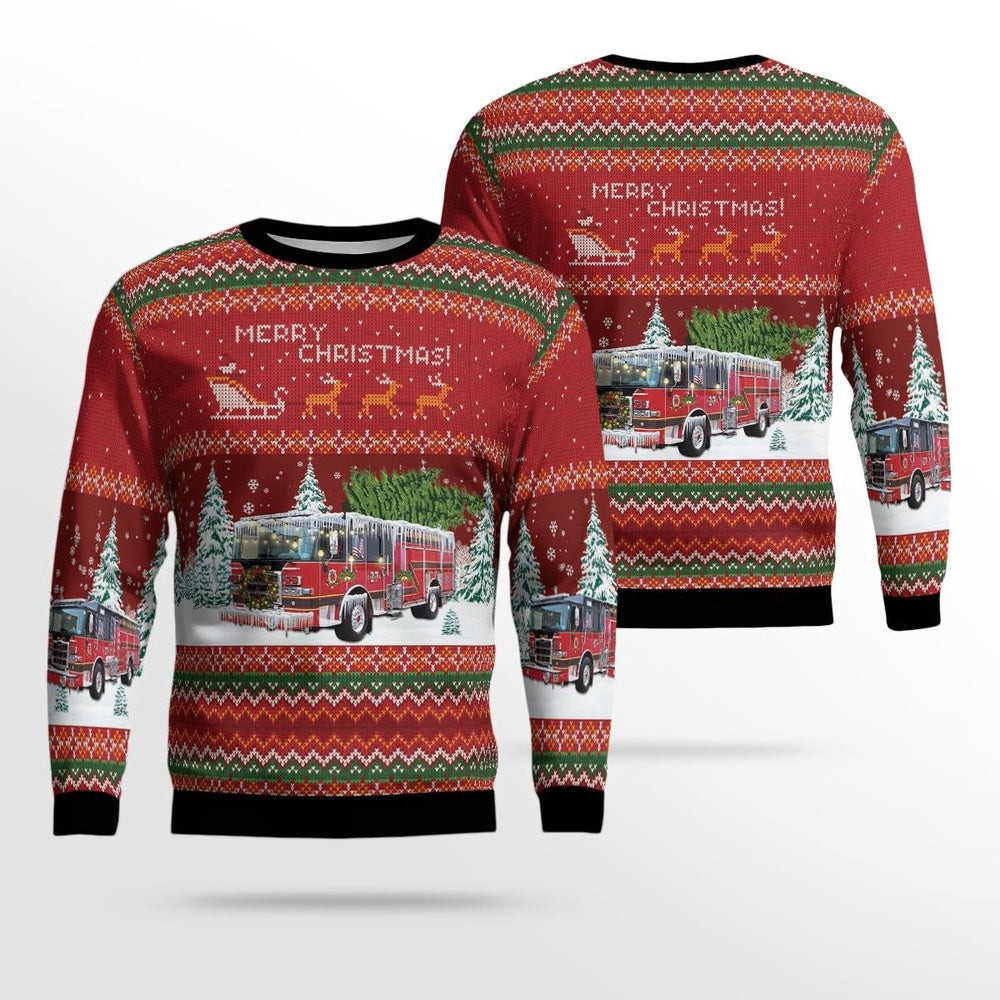 Orland California Orland Fire Department AOP Ugly Sweater Christmas Unisex Sweaters Gift For Christmas