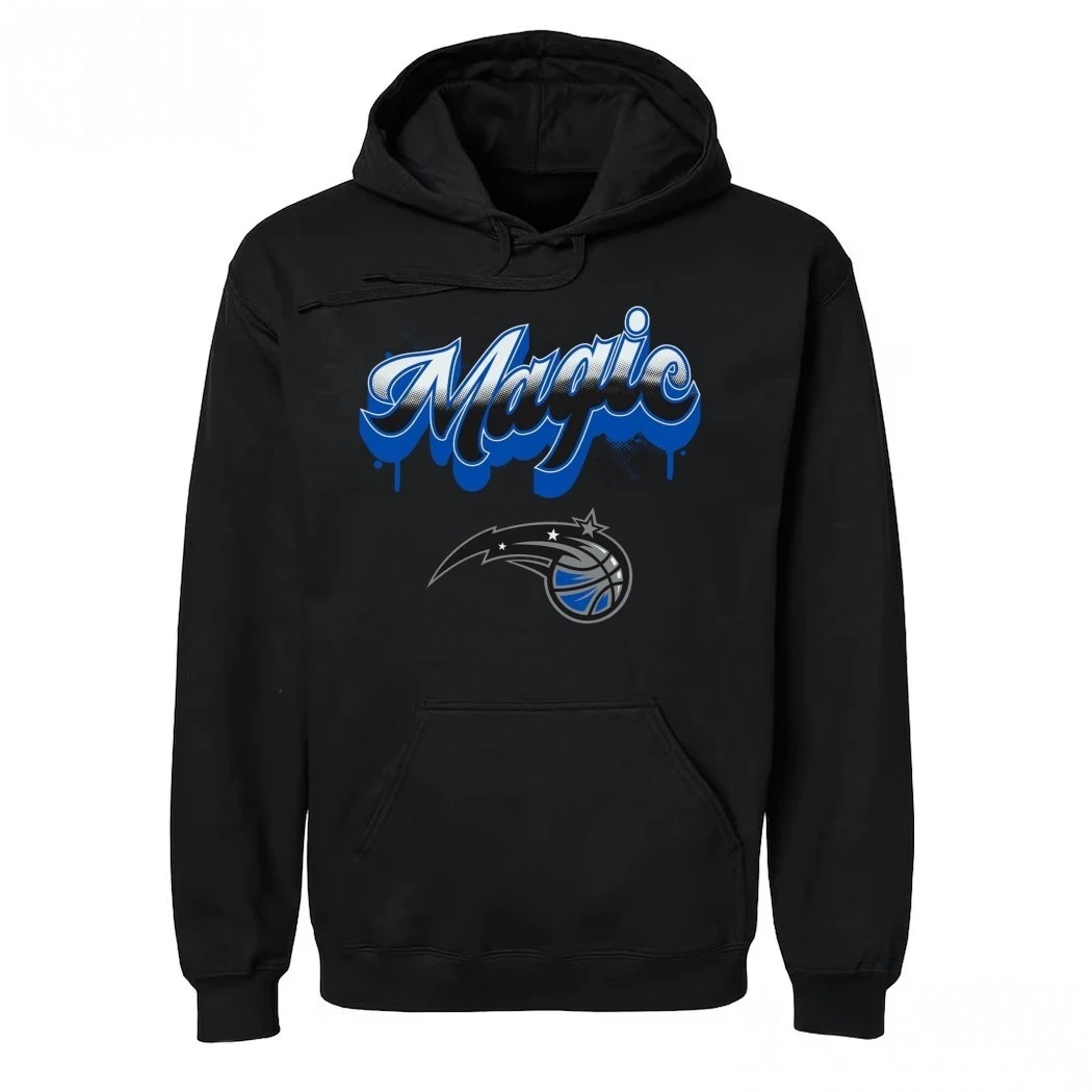 Orlando Magic Black Bubbly Script Hoodie Orlando Magic Merch Gift For NBA Lovers