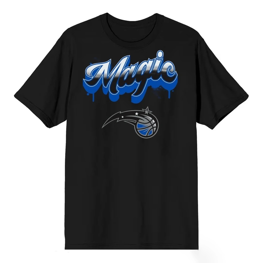 Orlando Magic Black Bubbly Script T-Shirt Orlando Magic Merch Gift For NBA Lovers