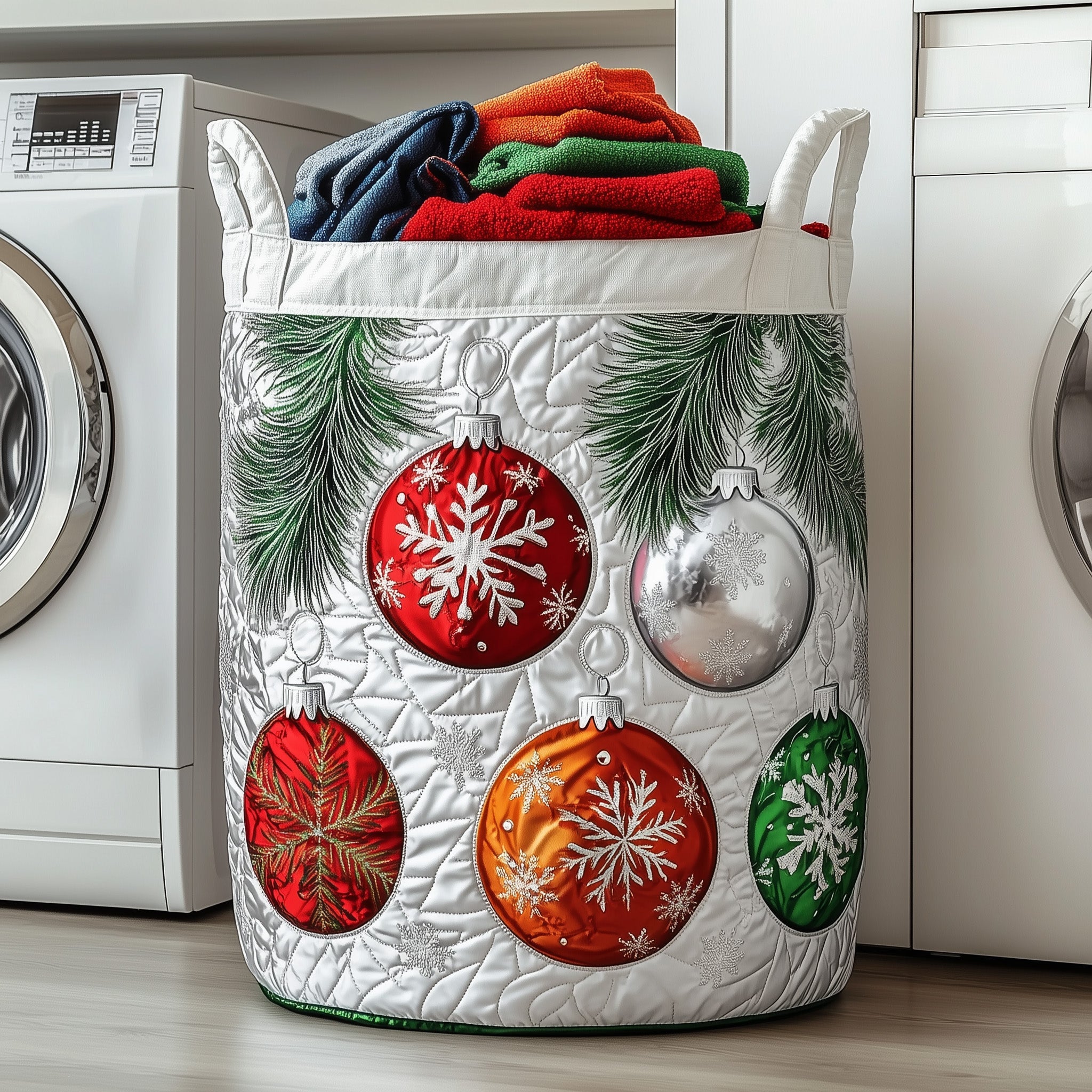 Ornament Quilted Laundry Basket Christmas Ideas For Family
