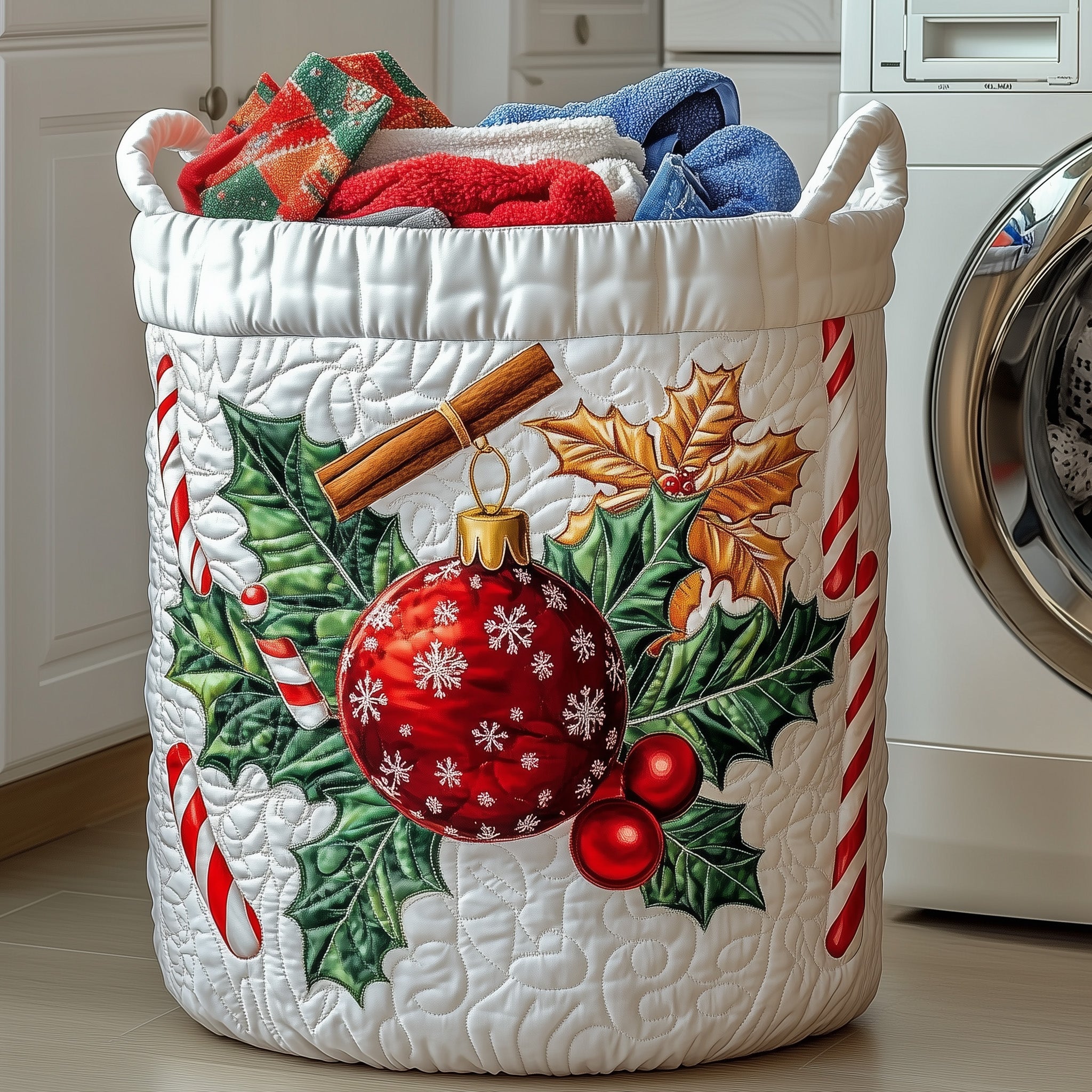 Ornament Quilted Laundry Basket Family Christmas Present Ideas