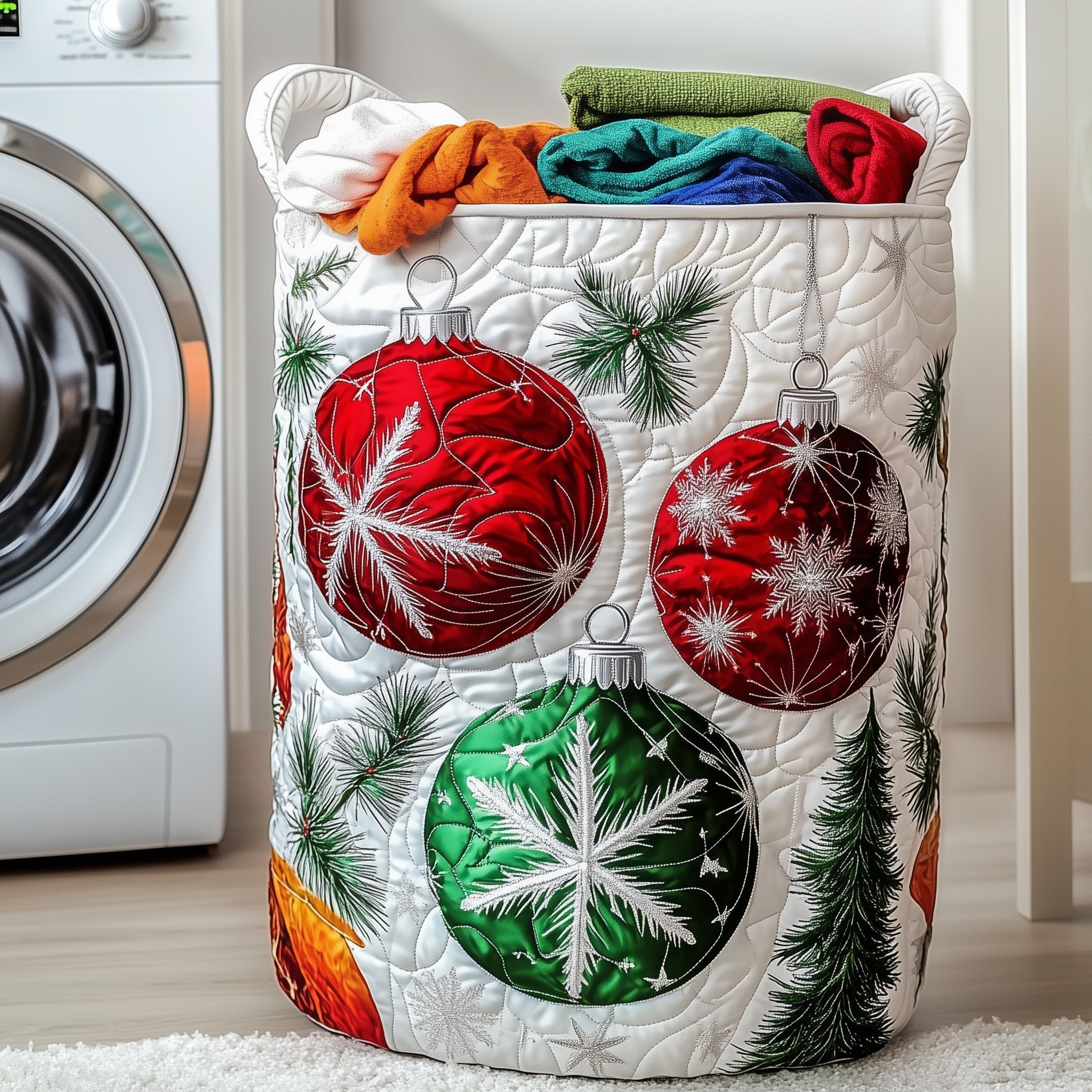Ornament Quilted Laundry Basket Family Xmas Gift Ideas