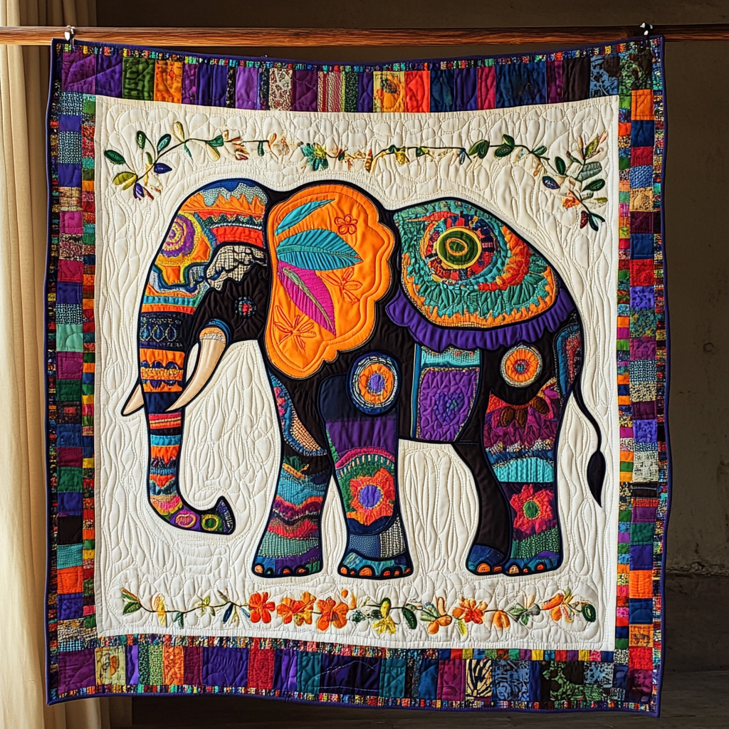 Ornate Elephant Quilted Blanket Best White Elephant Gifts 2025