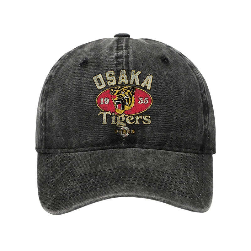 Osaka Tigers 1935 Washed Hat Sport Themed Trendy Baseball Cap Gifts For Baseball Lover