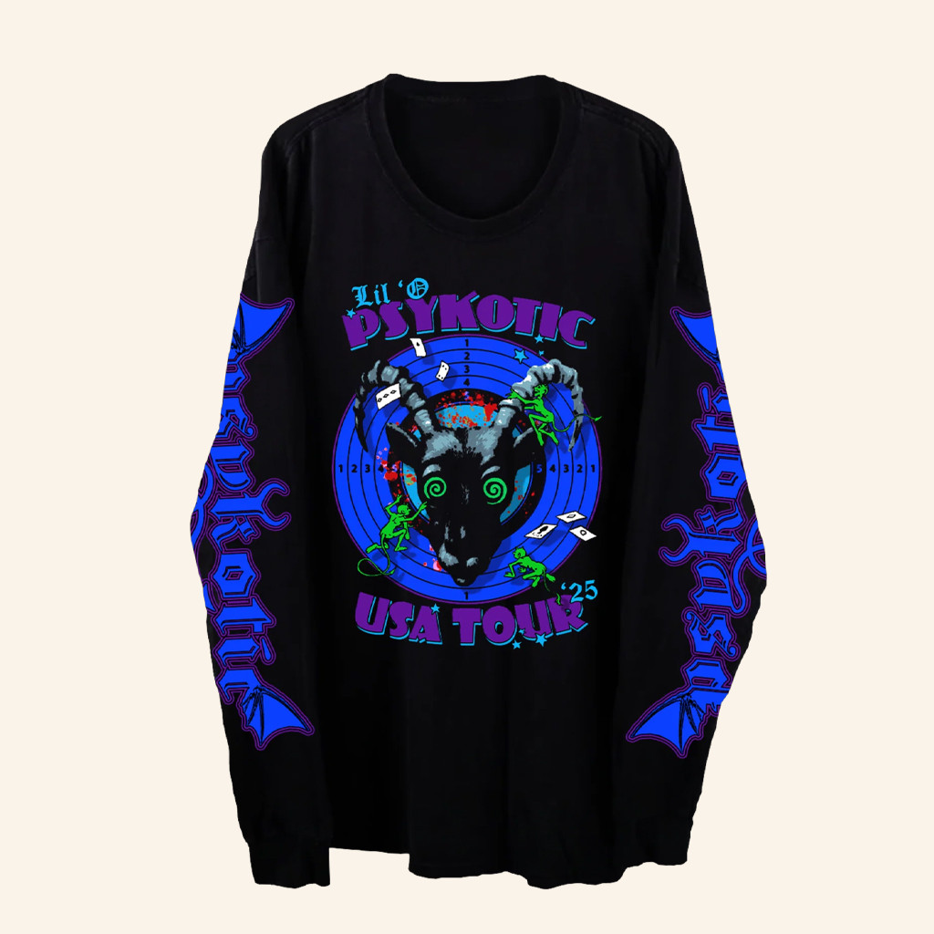 Osamason Merch Target Practice Long Sleeve Shirt Psykotic USA Tour Merch Gifts For Rapper Fans