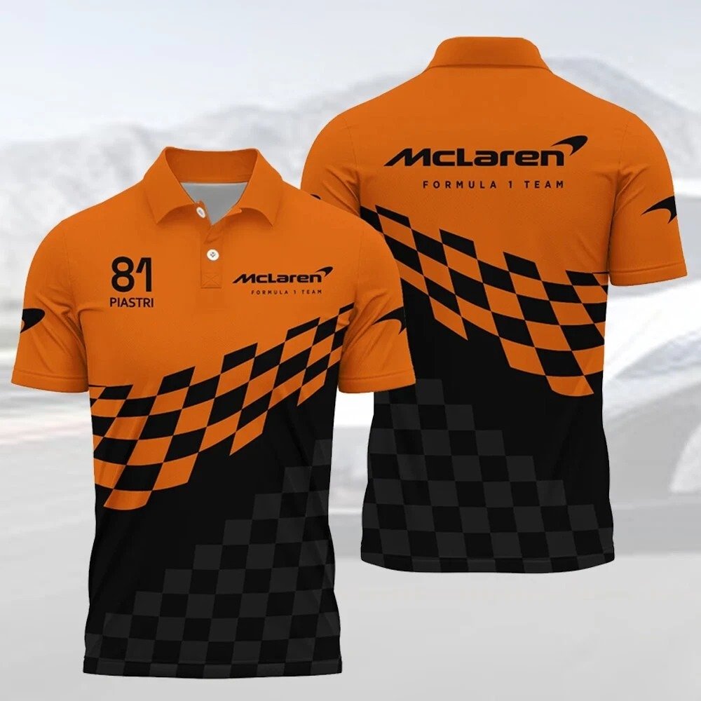 Oscar Piastri McLaren F1 Polo Shirt Gifts For Husband