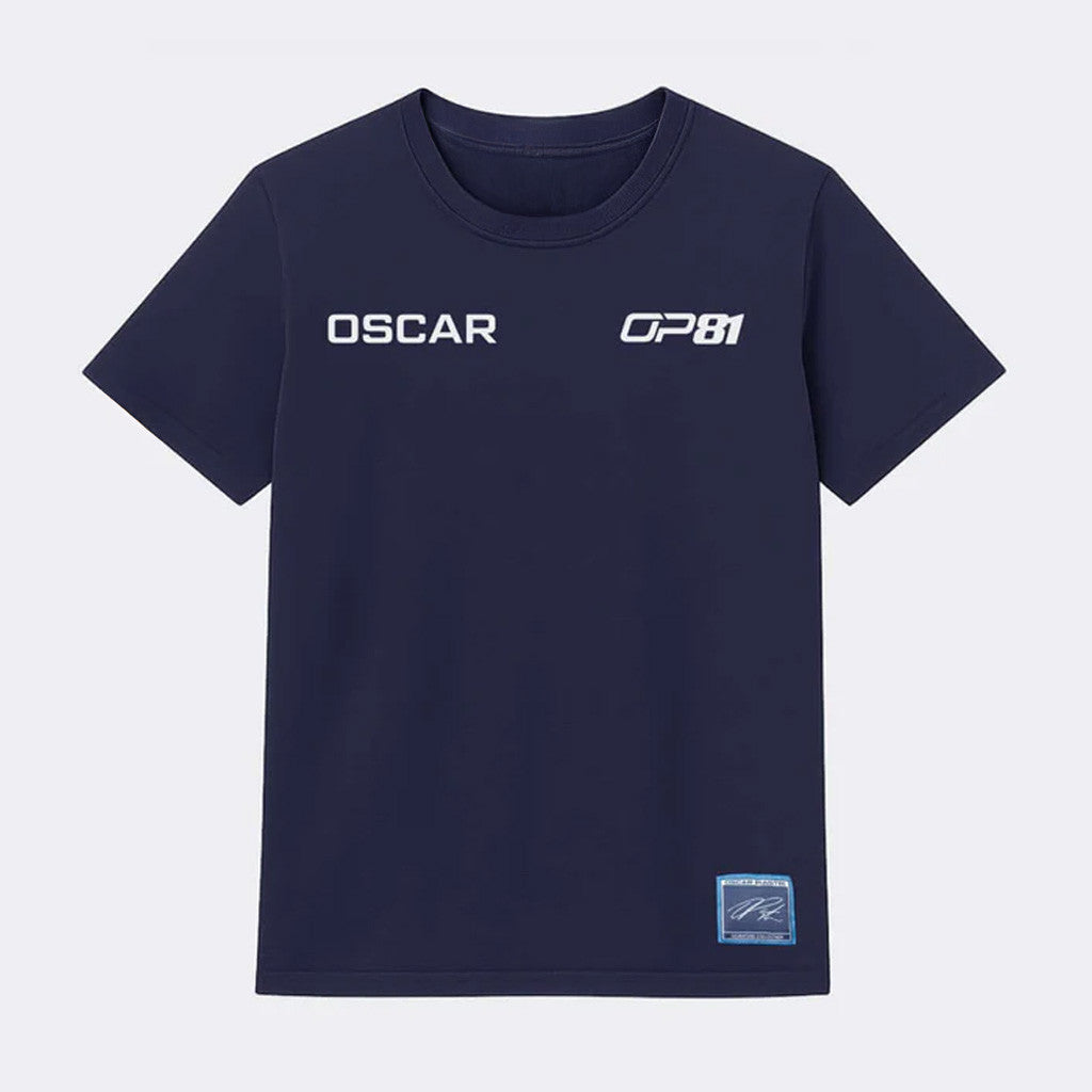 Oscar Piastri Merch Signature T-Shirt Navy Unique Gifts For Husband Oscar Piastri Merch Signature T-Shirt Navy Unique Gifts For Husband