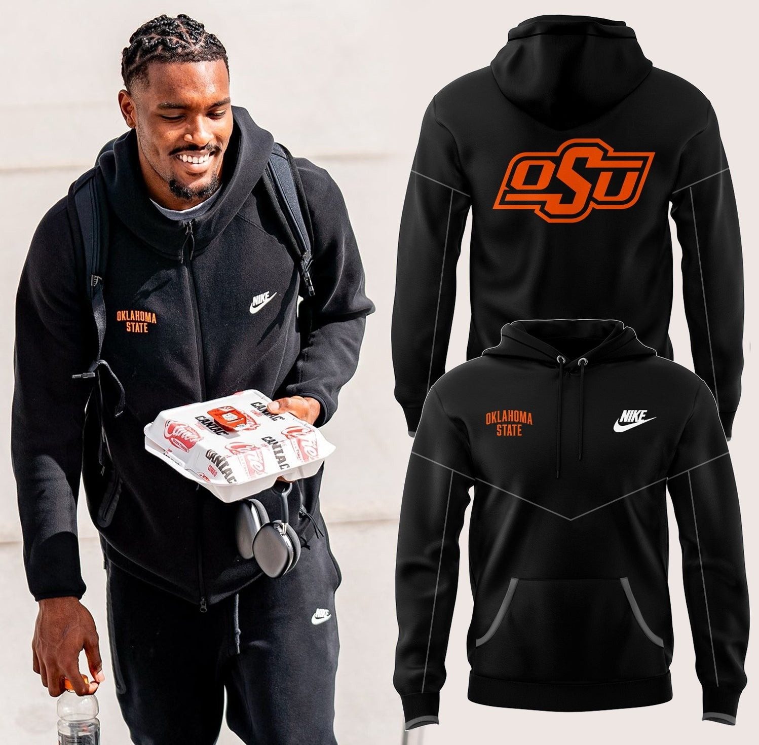 OSU Cowboy Oklahoma State Men's Black Hoodie Shirt Gifts For The Baseball Enthusiast