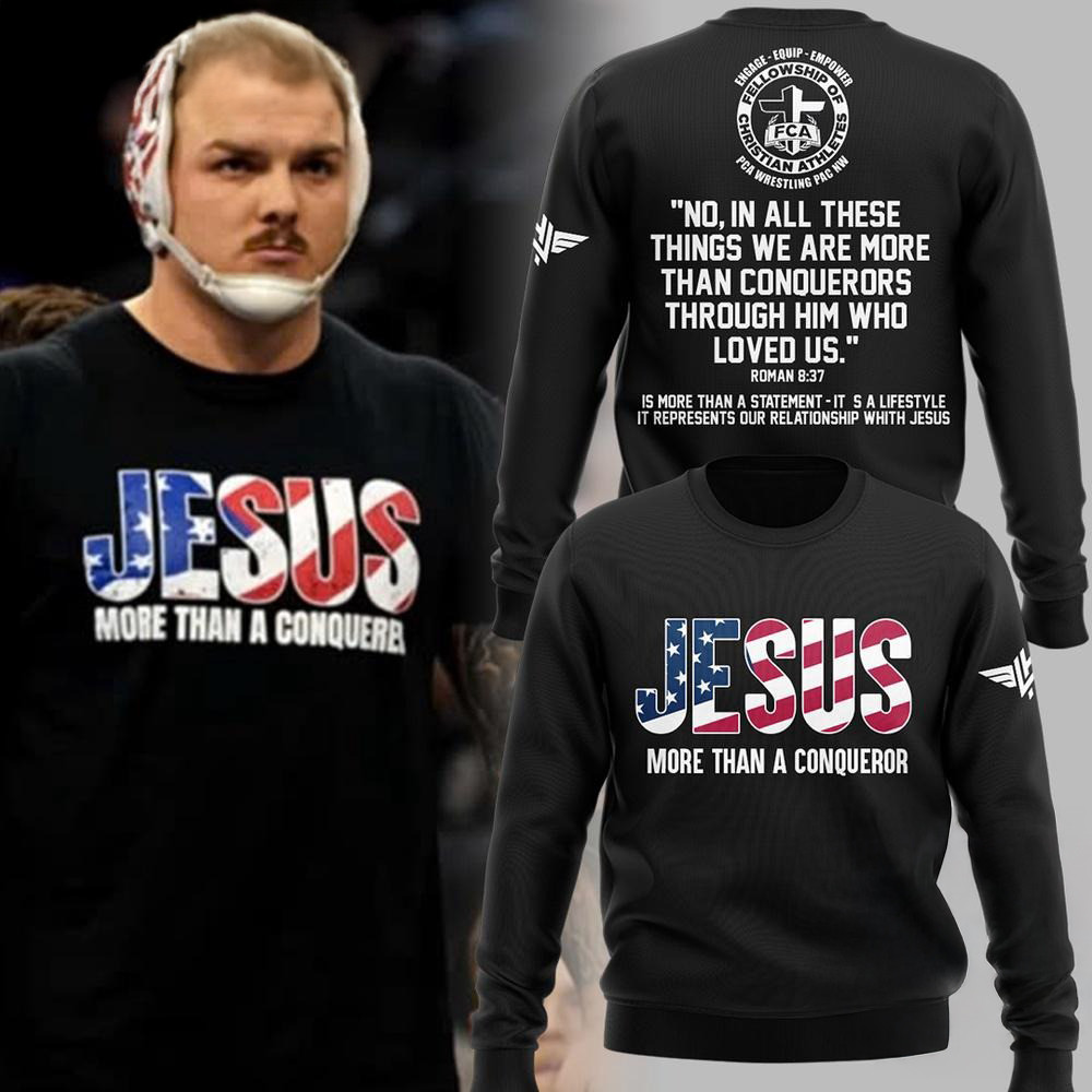 OSU Cowboy Wrestling Wyatt Hendrickson Jesus Sweatshirt Best Gift For Football Lovers
