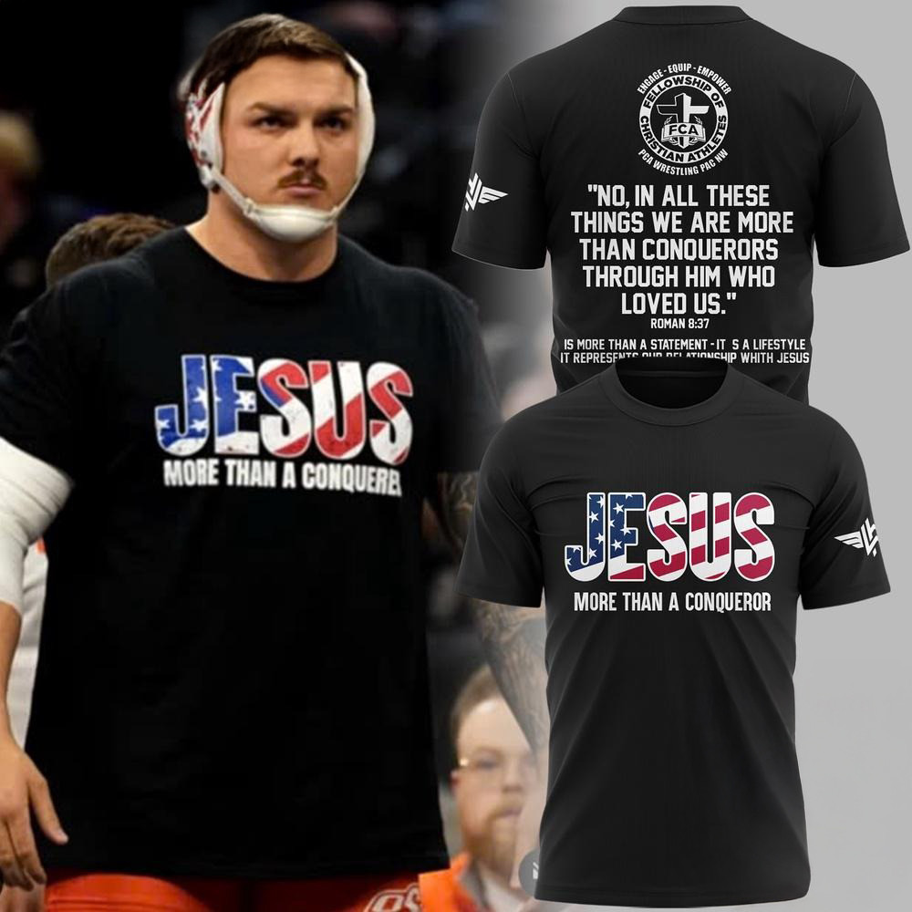OSU Cowboy Wrestling Wyatt Hendrickson Jesus T-Shirt Best Gift For Football Lovers