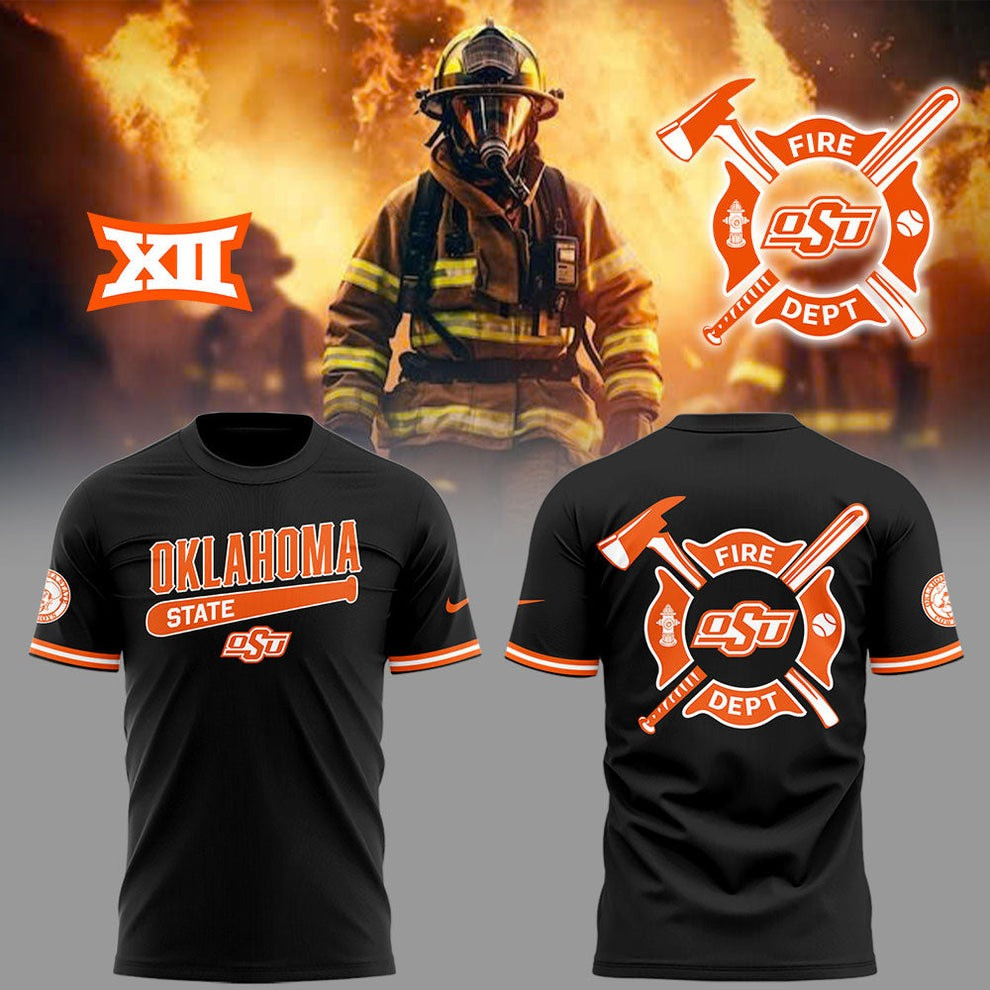 OSU Cowboys Baseball X Firefighter Appreciation Night Shirt Oklahoma State Merch