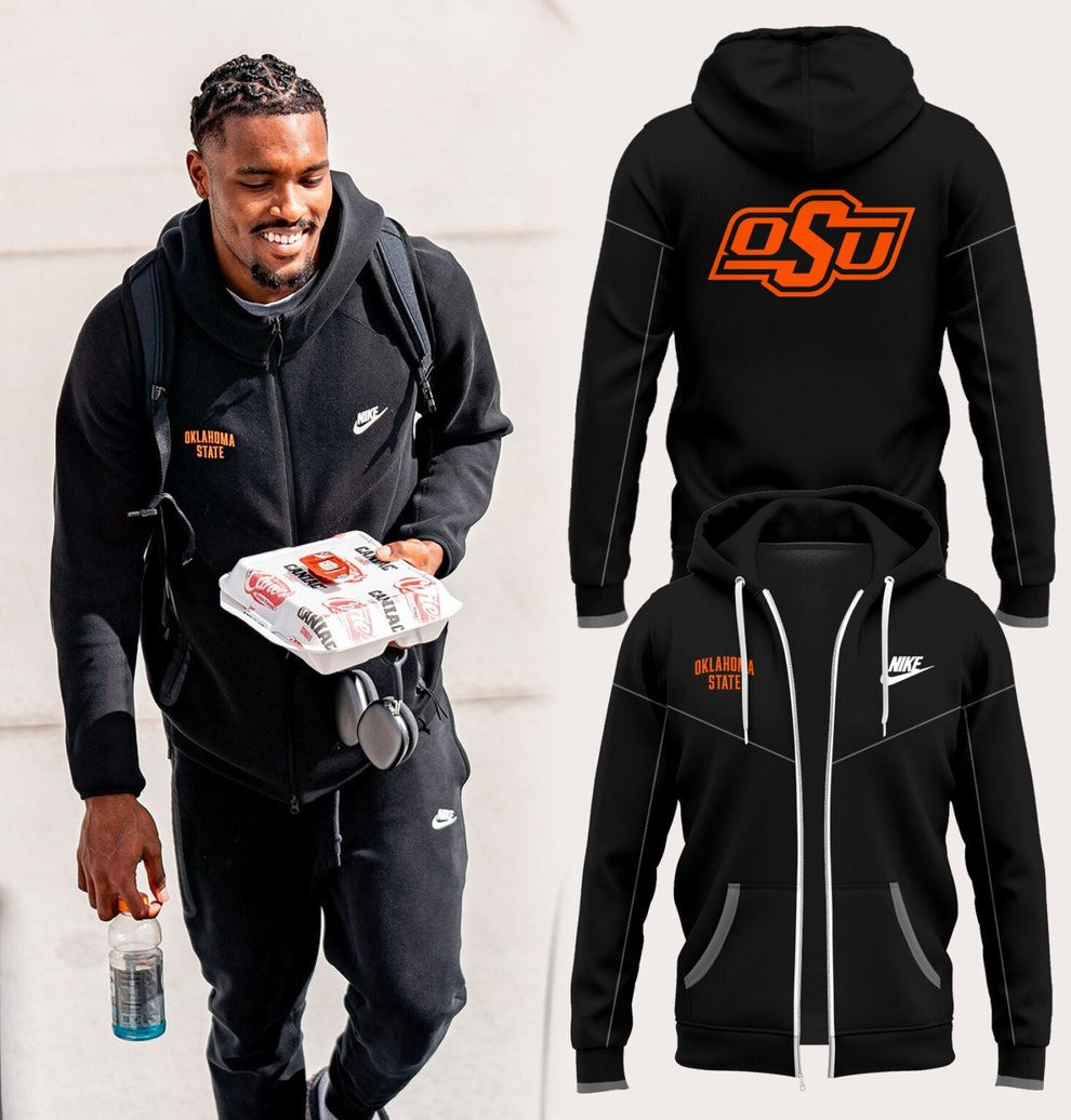 OSU Cowboys Zip Up Hoodie Football Oklahoma State Cowboys Merchandise Gifts For Fans