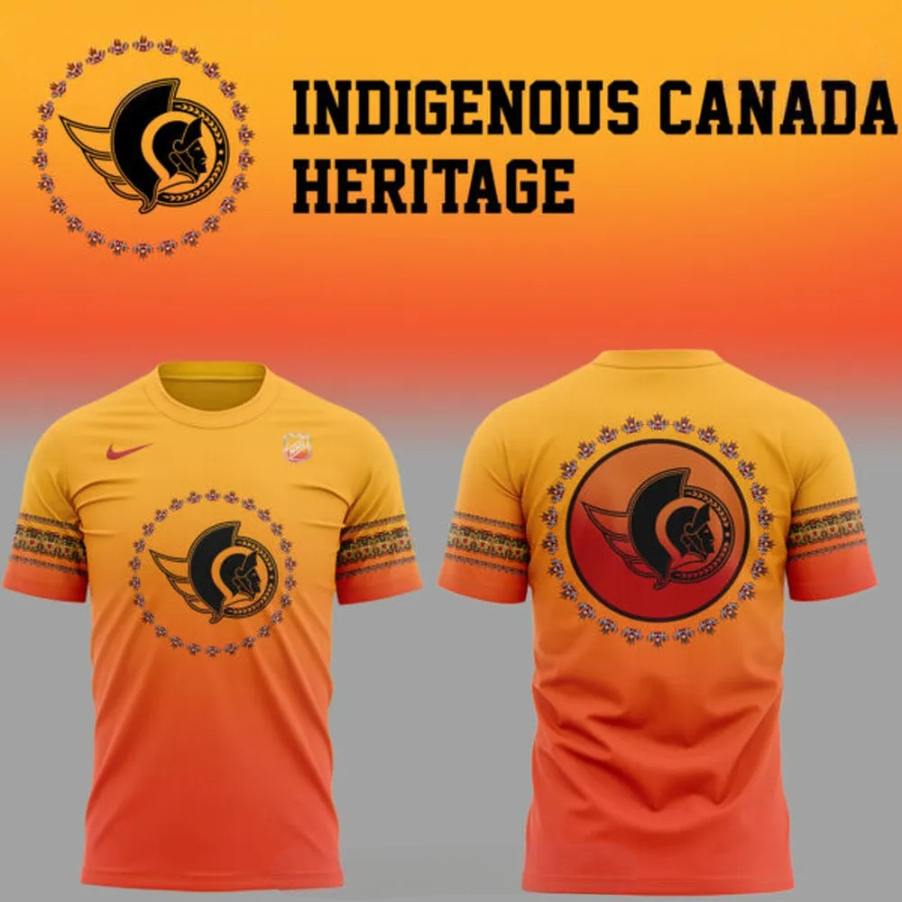 Ottawa Senators x Indigenous Canada Heritage 2025 T-Shirt Gifts For Ice Hockey Fans