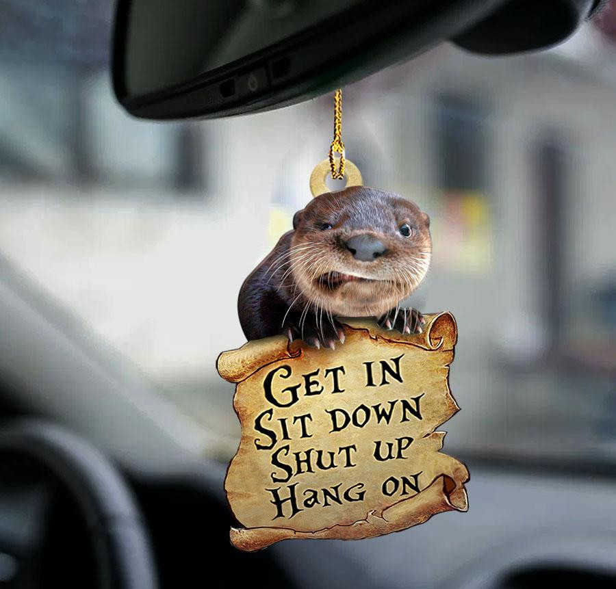 Otter get in otter lover two sided ornament Animal Car Interior Ornaments