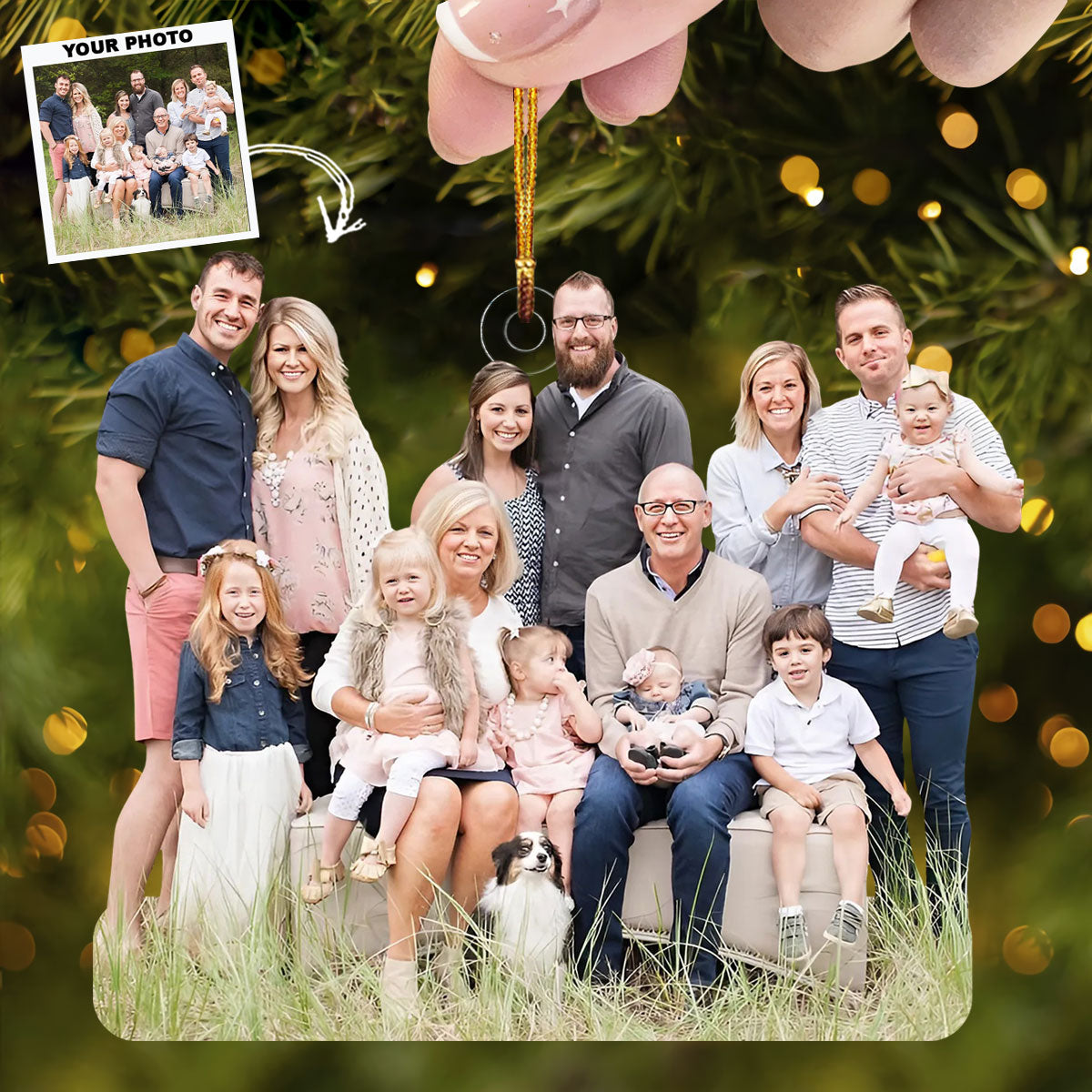 Our Blessed Personalized Photo Mica Ornament Gift For Family Family Members