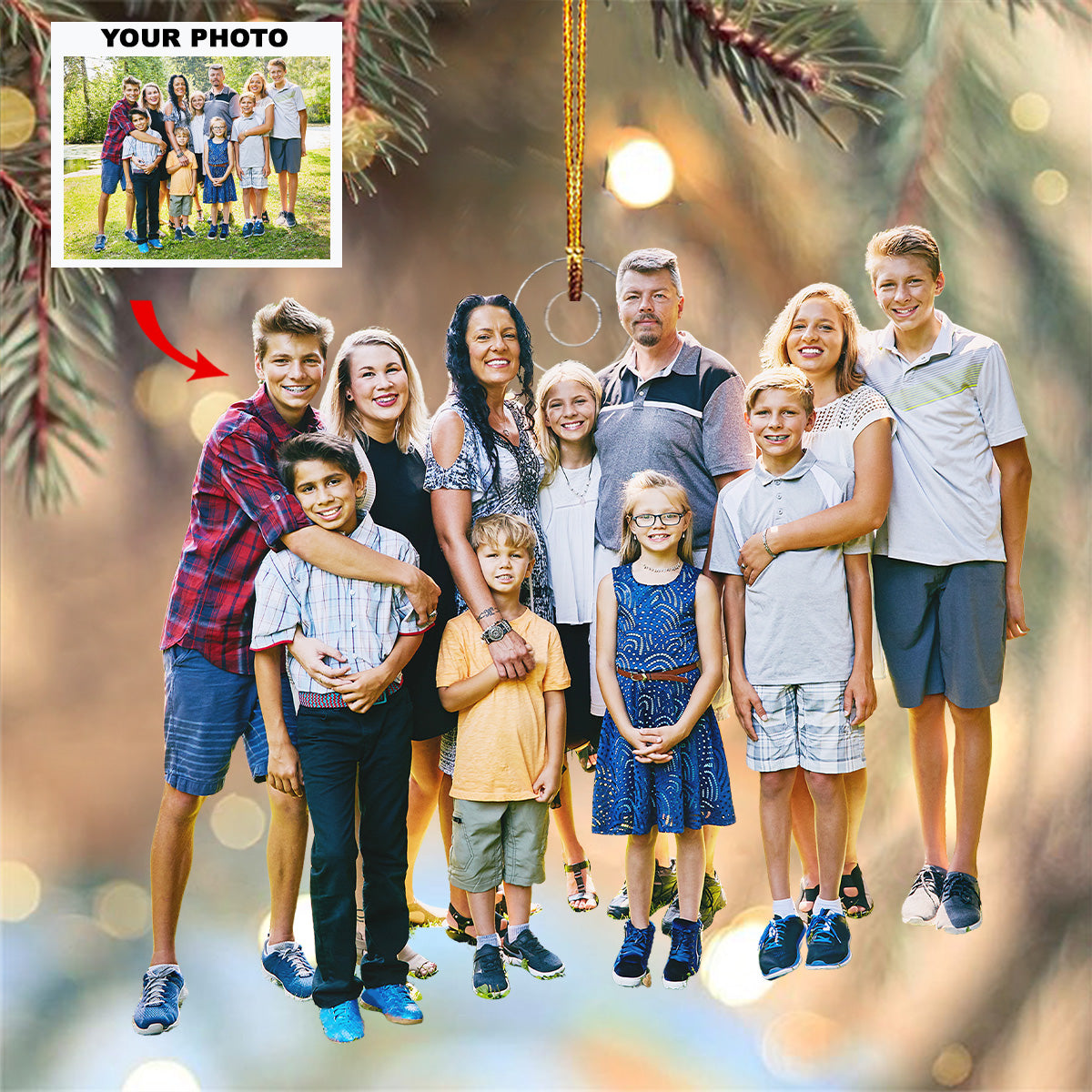 Our Favorite People Personalized Photo Mica Ornament Christmas Gift For Family Members