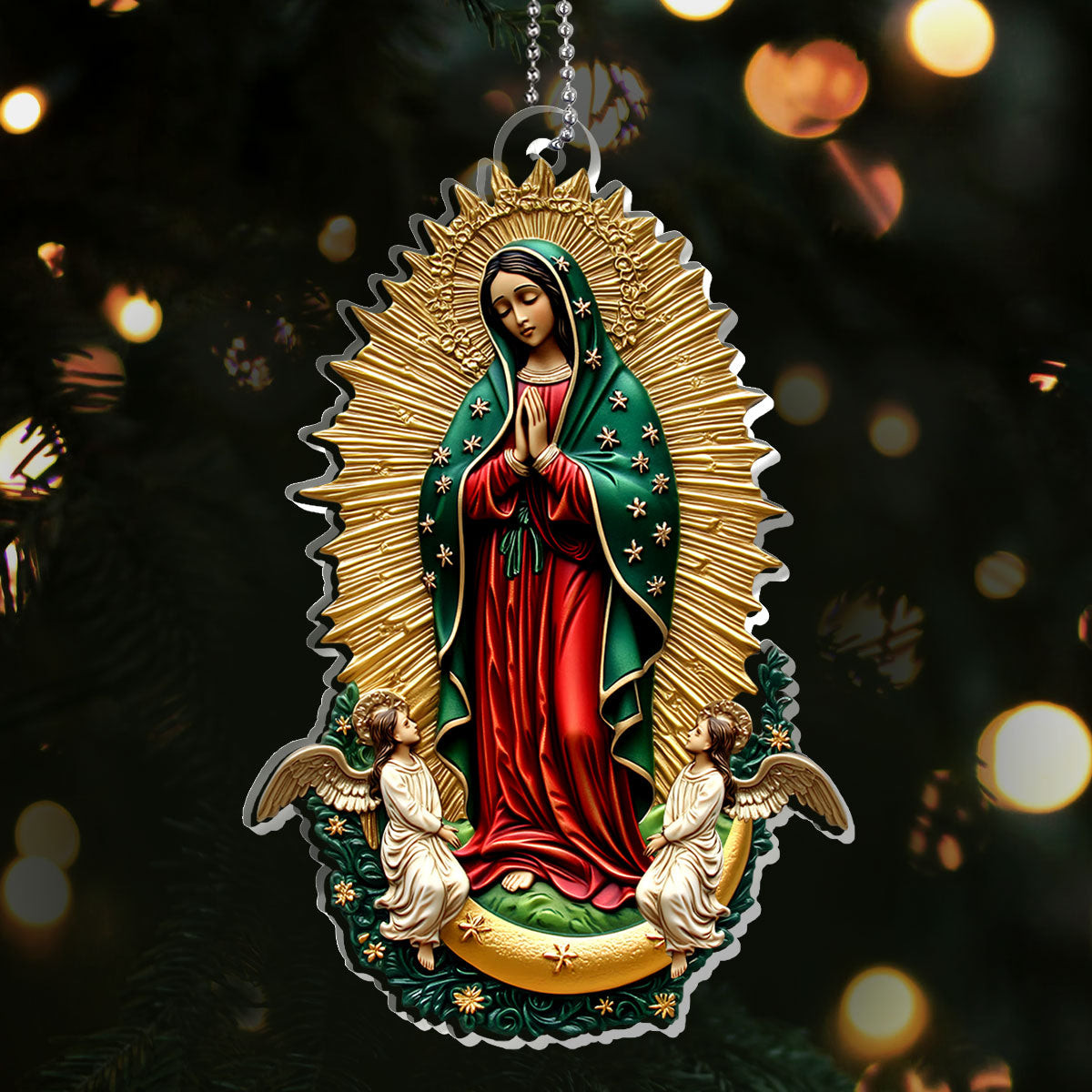 Our Lady Of Guadalupe Christmas Ornament Xmas Tree Decor Christian Gifts For Family